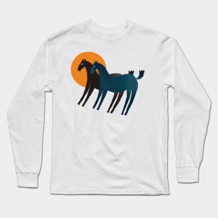 Horses and sun Long Sleeve T-Shirt